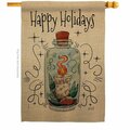 Patio Trasero 28 x 40 in. Sparkle Happy Holidays House Flag w/Winter Christmas Dbl-Sided Vertical Flags  Banner PA3910235